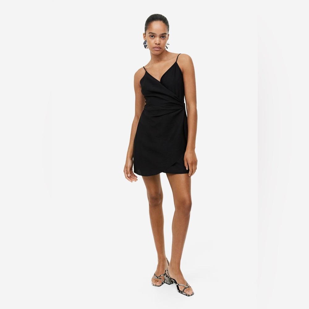 H&M Black Wrap Dress